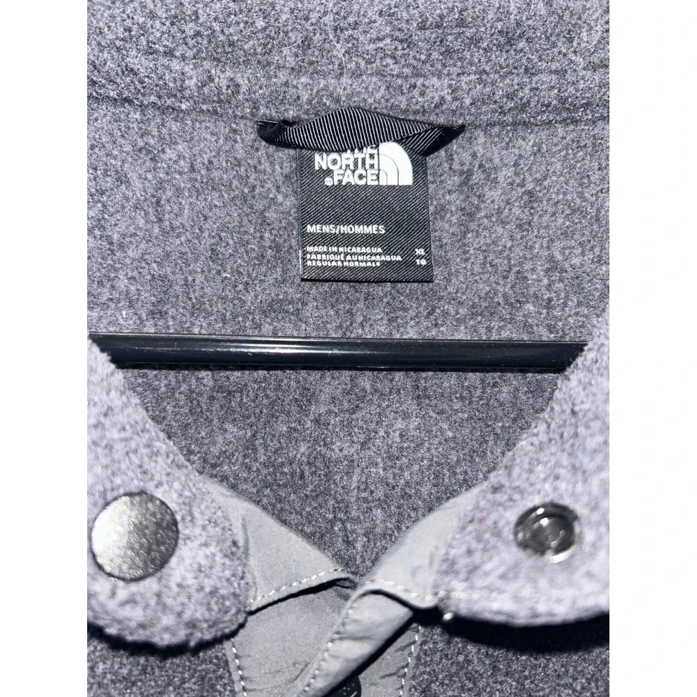 The North Face Mens Fleece Pullover Shirt Jacket Gray‎ Size XL